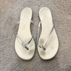 TKEES Silver Women's Flip-Flops